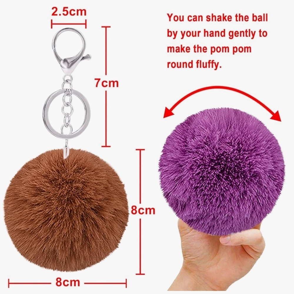 BUNDLE ADD ON: Pom Pom Bag Charm - 3.15” Pom - Picture 5 of 6